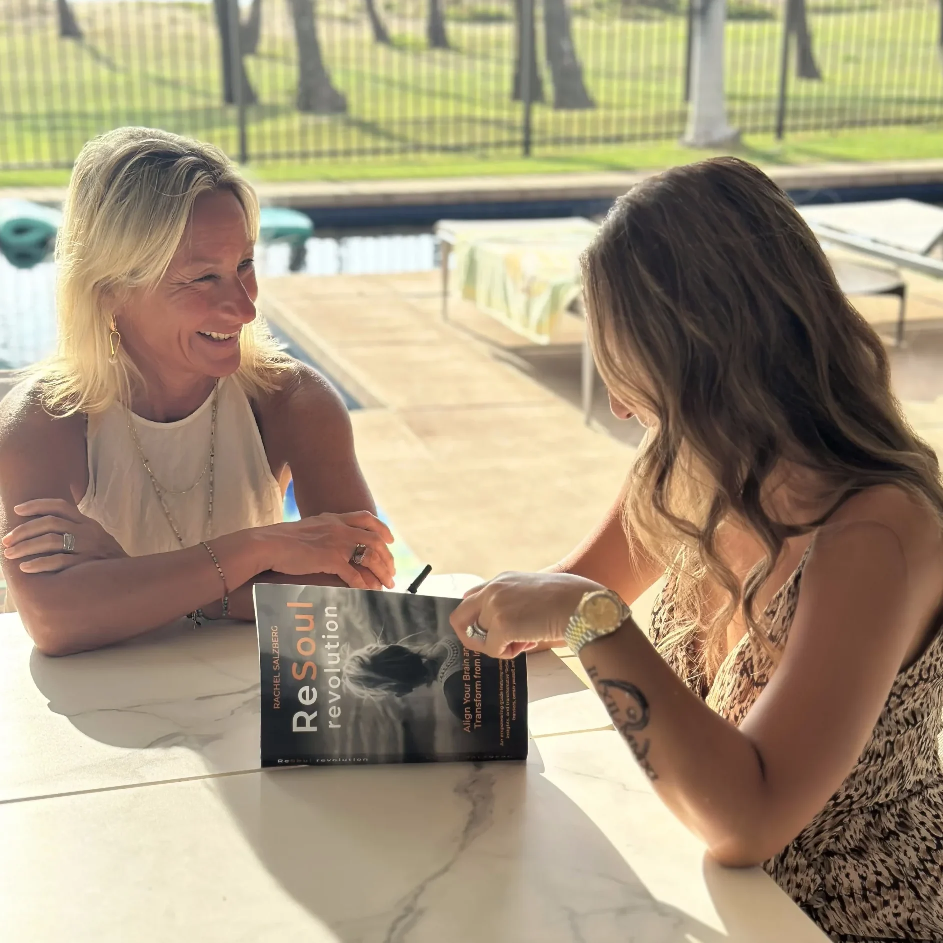 Rachel Salzberg signing her book